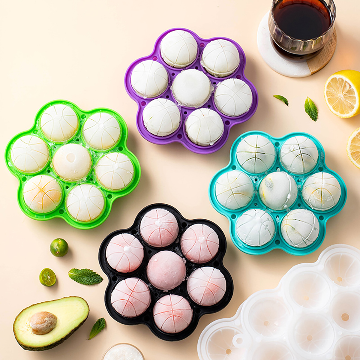 Kitchen Gadgets Design - 1pc Spherical Silicone Ice Grid Mold