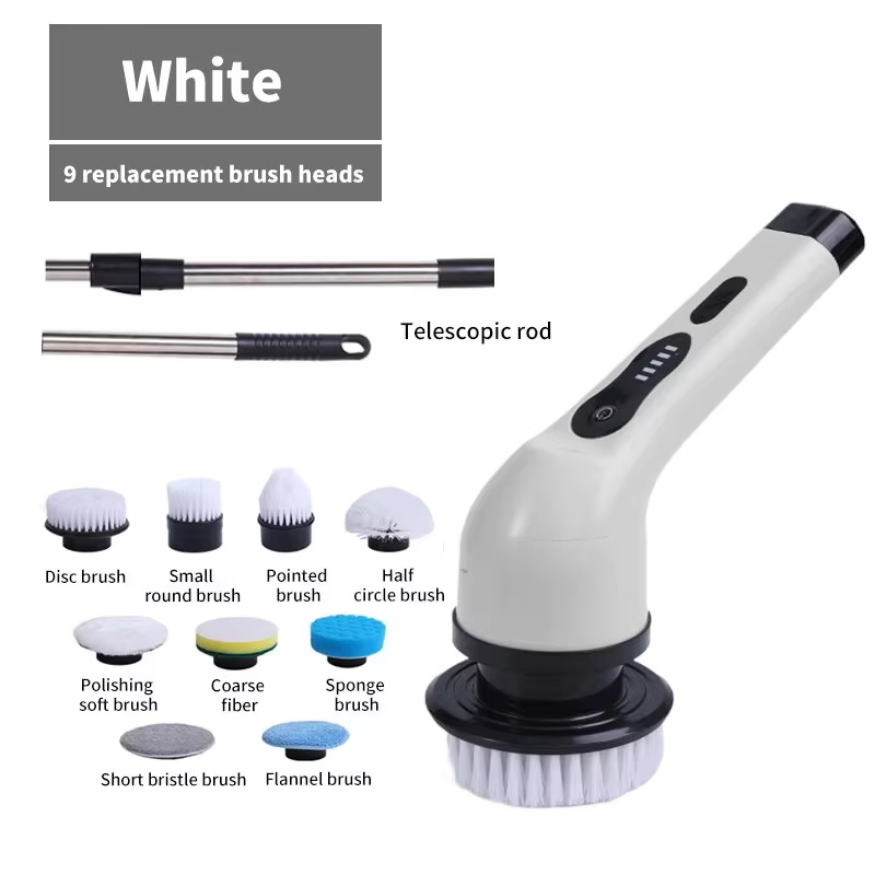 Kitchen Gadgets Design - 9-in-1 Electric Cleaning Brush Electric Spin