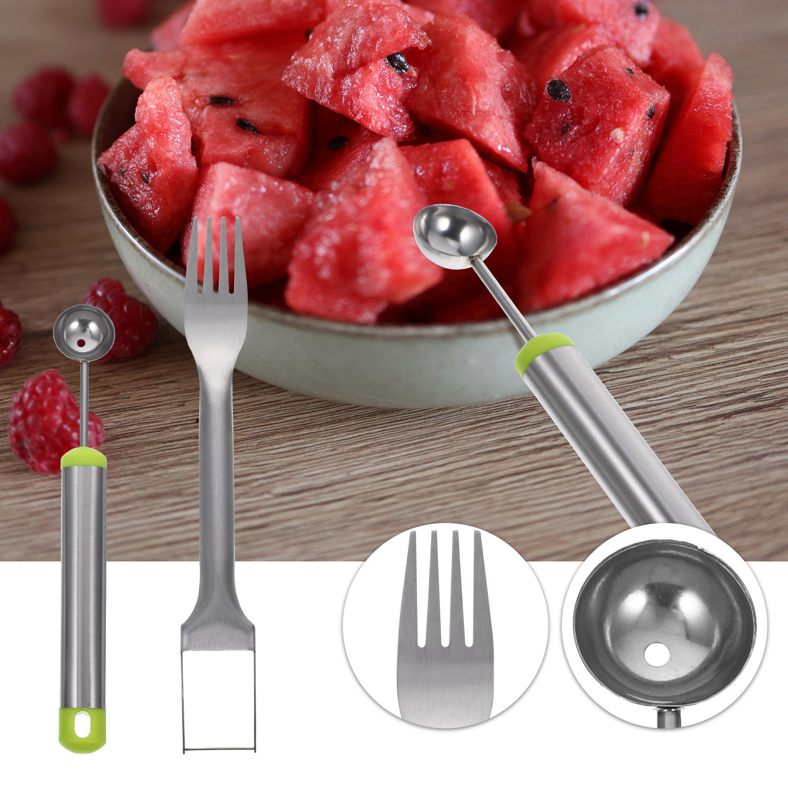 Kitchen Gadgets Set - 1 Set Of Metal Watermelon Slicer