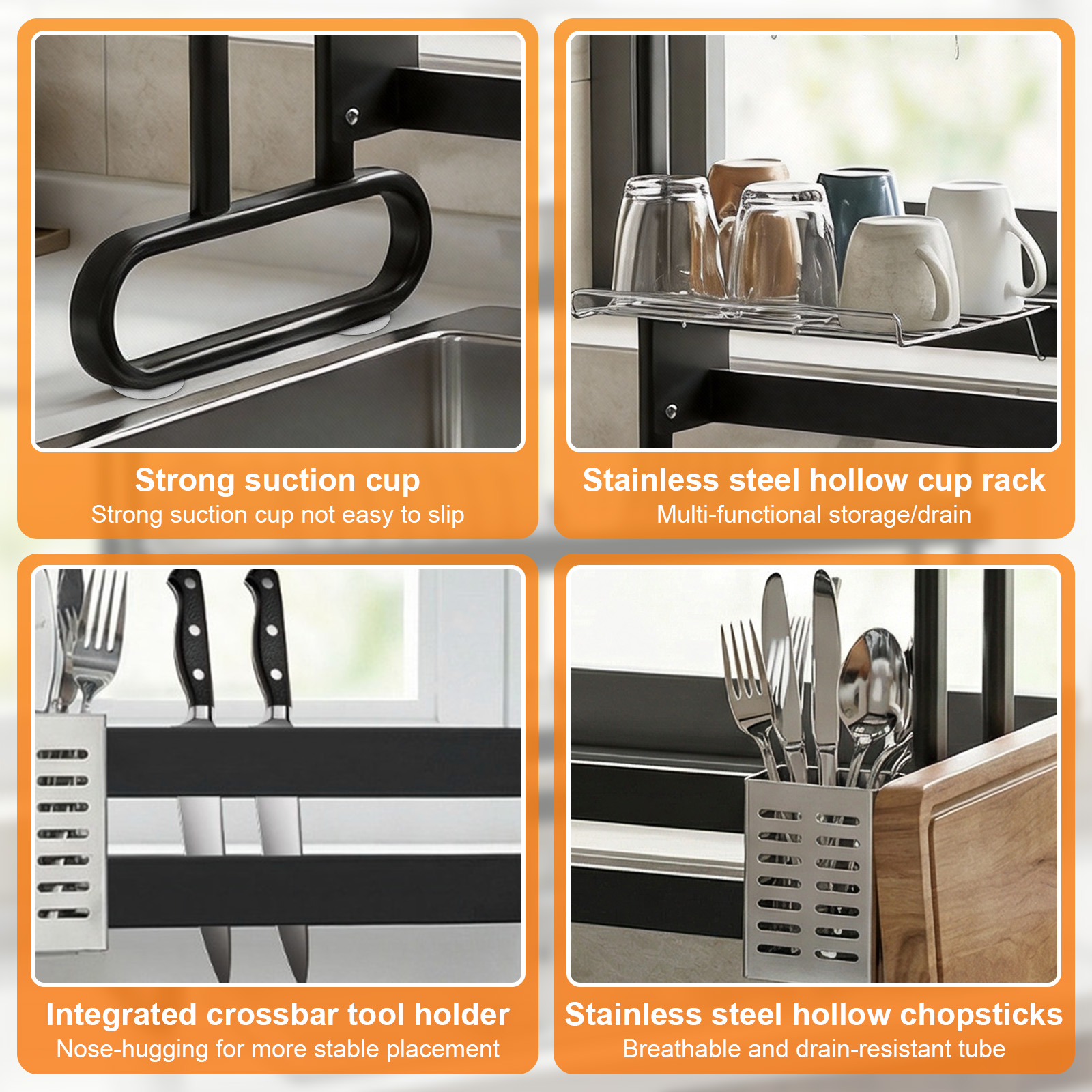 Stainless Steel Dish Drainer w – обзор и цена Kitchen Utensil Holder