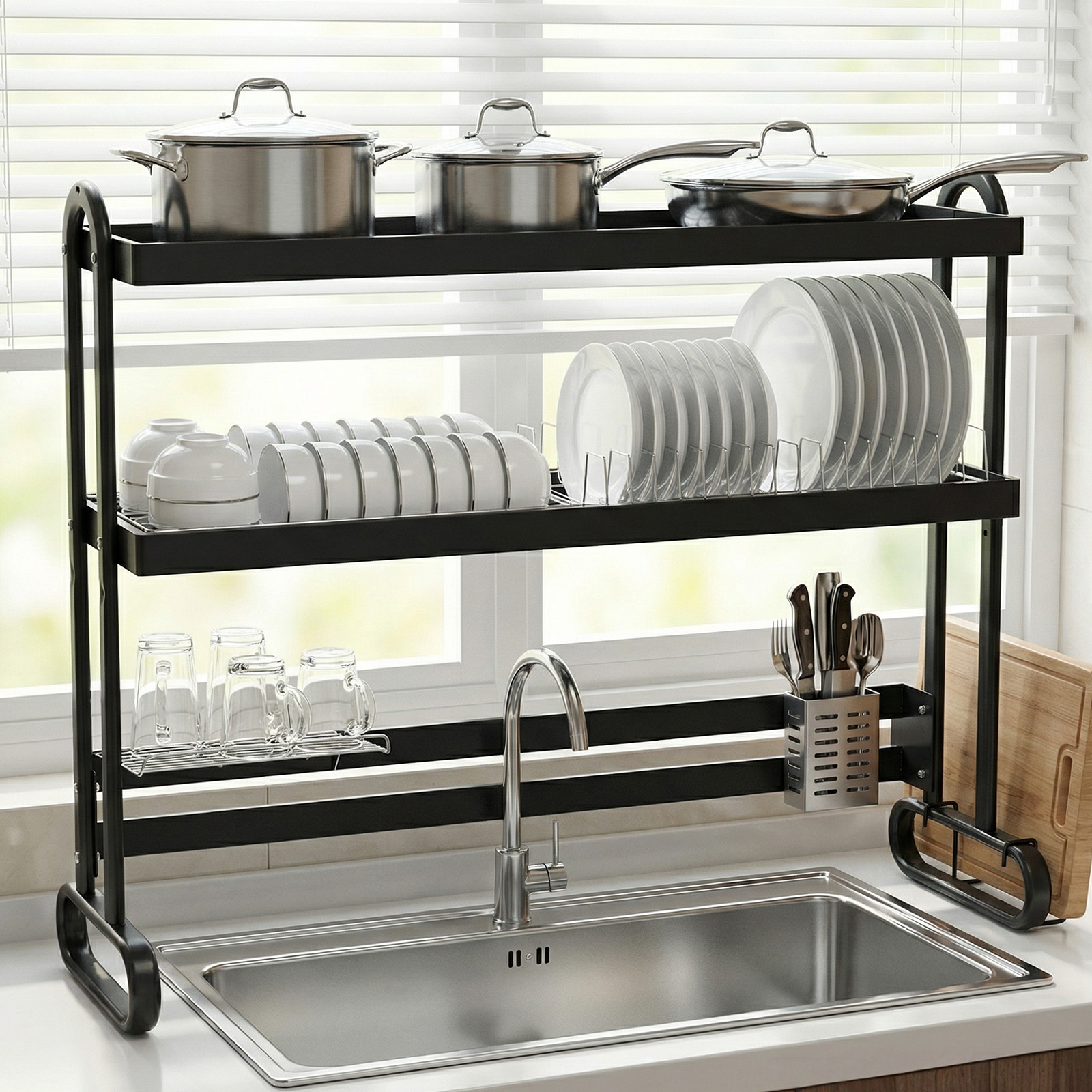 Stainless Steel Dish Drainer w – обзор и цена Kitchen Utensil Holder