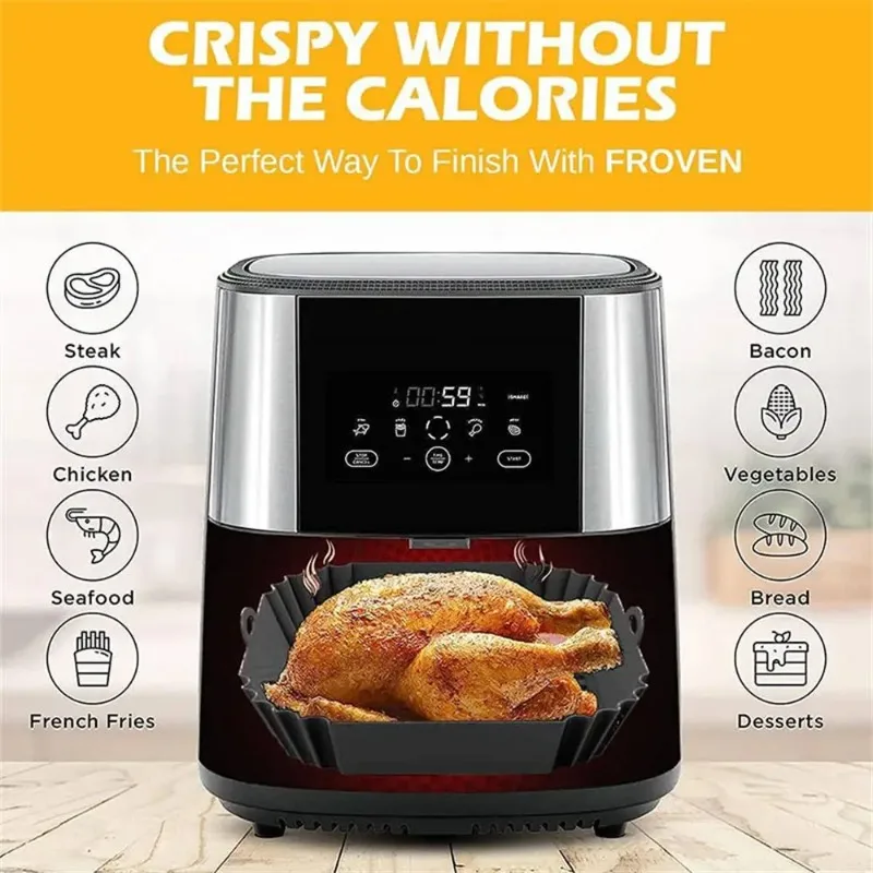 1pc silicone air fryer pot tra – обзор и цена Kitchen Gadgets Small