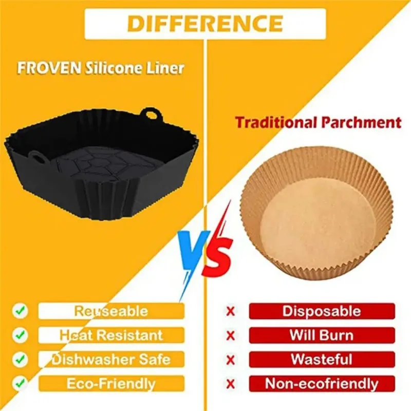 1pc silicone air fryer pot tra – обзор и цена Kitchen Gadgets Small