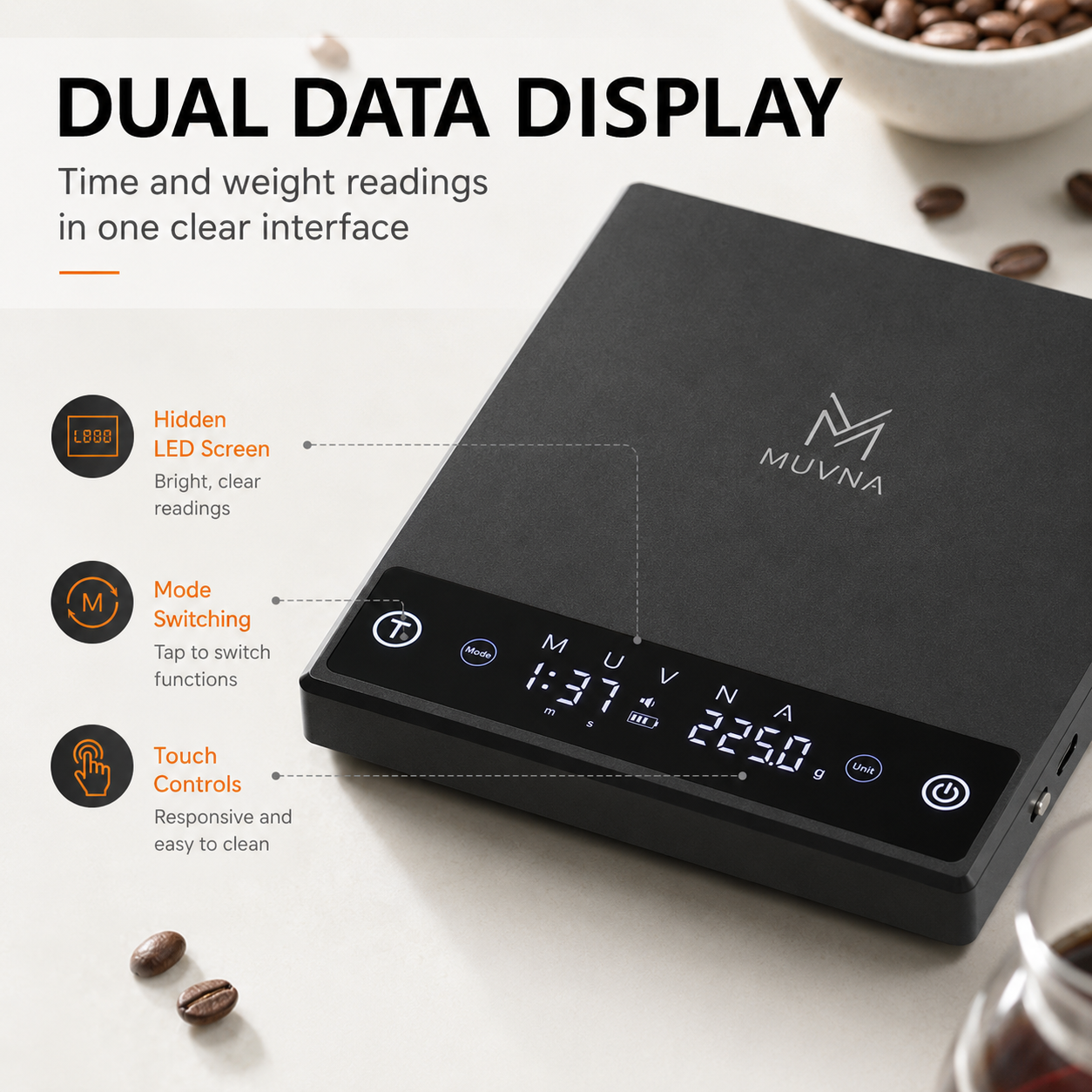 MUVNA Coffee Scale Espresso Sc – обзор и цена Digital Kitchen Scale