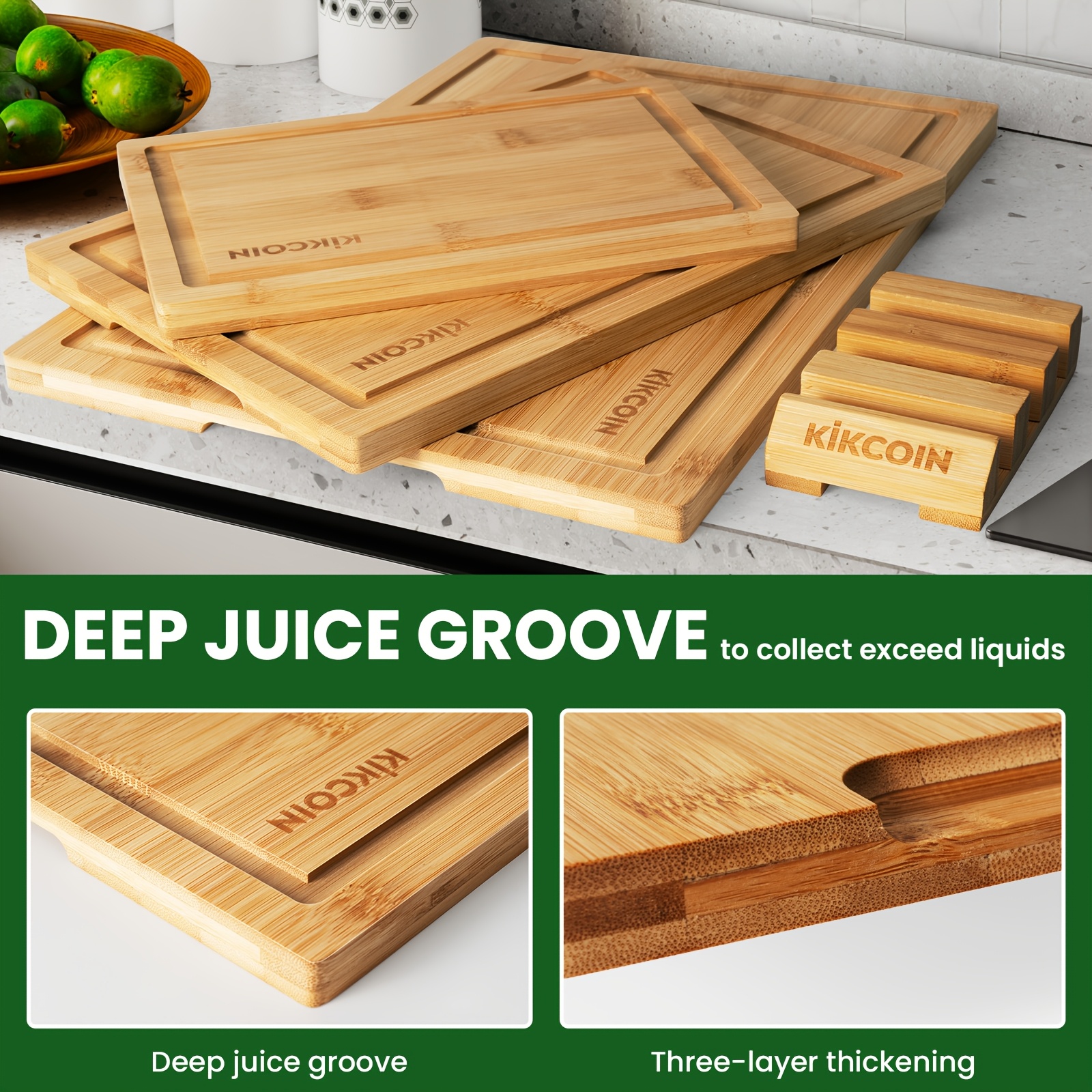 4pcs Oversized Bamboo Cutting  – обзор и цена Kitchen Gadgets In China