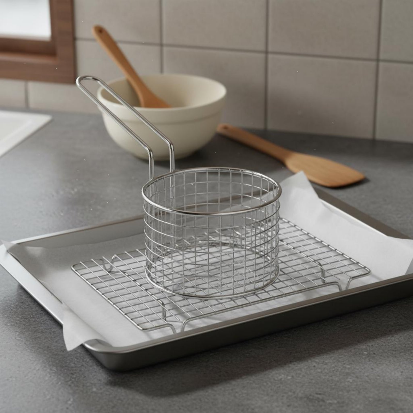Stainless Steel Chip Basket Ea – обзор и цена Kitchen Utensil Holder