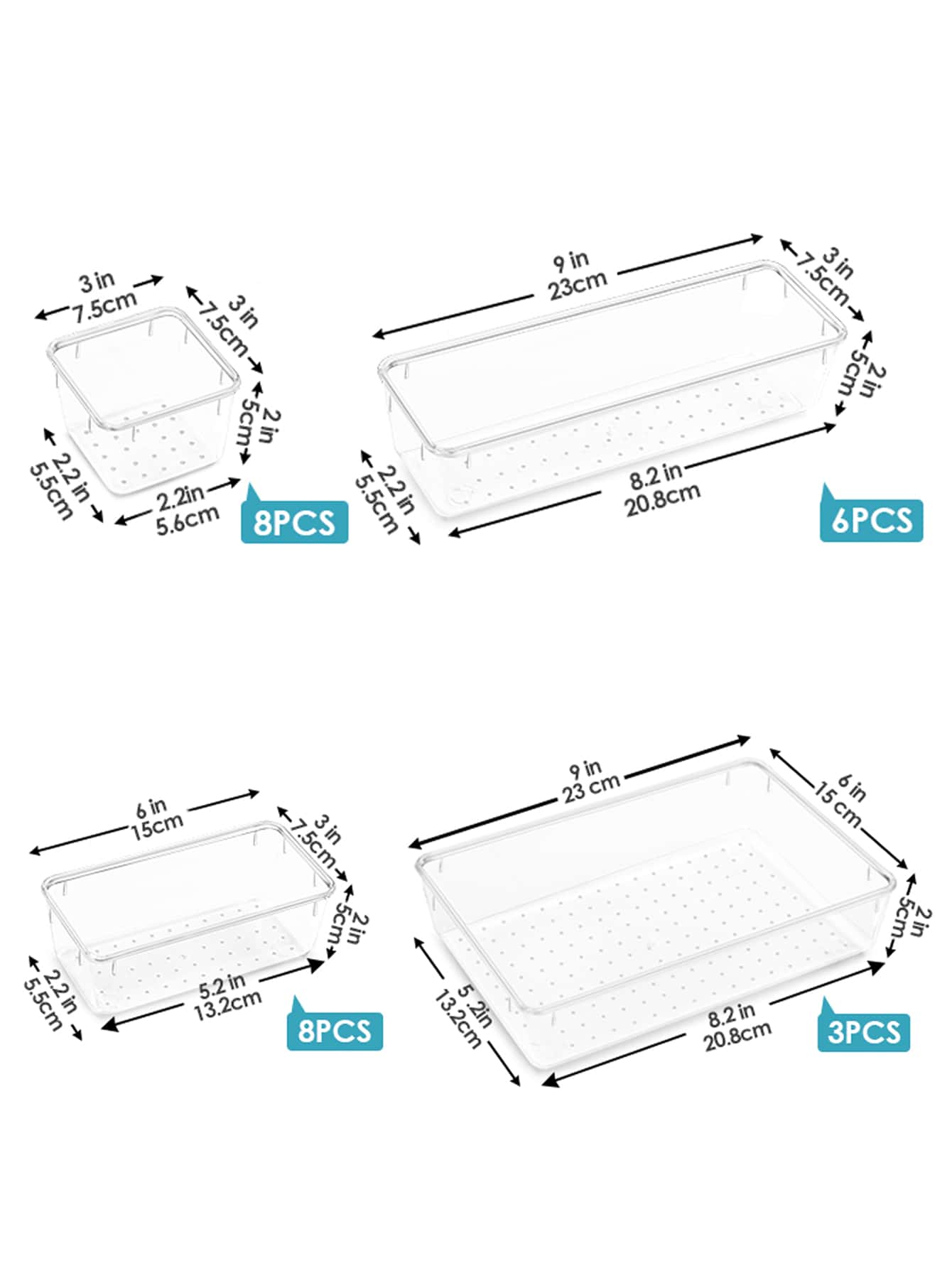8/25 PCS Clear Plastic Drawer  – обзор и цена Kitchen Gadgets And Utensils