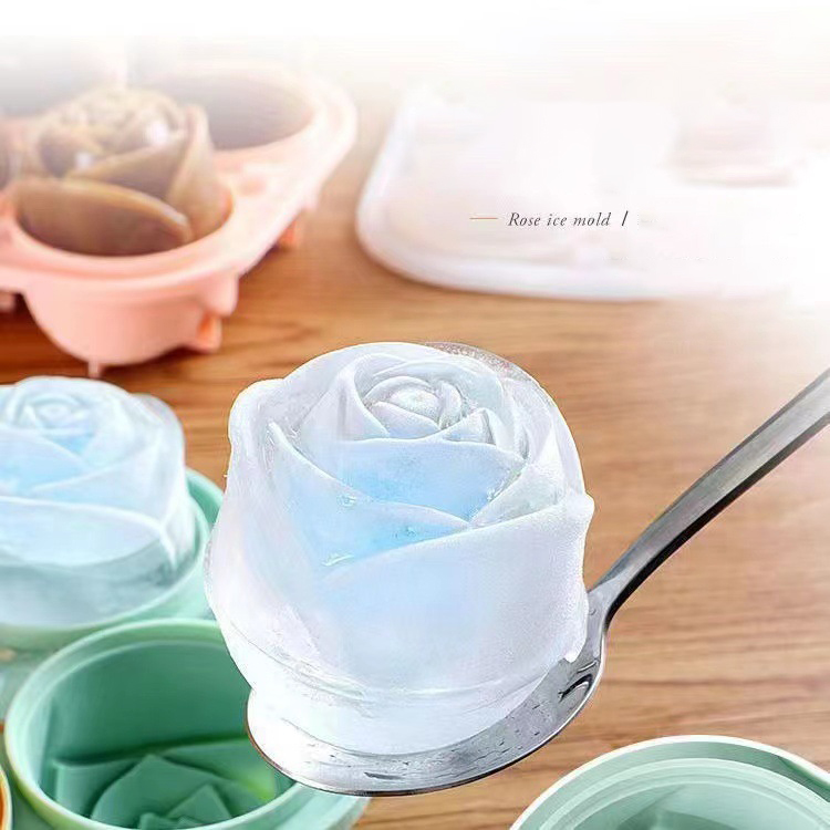 3D Rose Ice Molds 4 Holes Ice  – обзор и цена Kitchen Utensil Holder