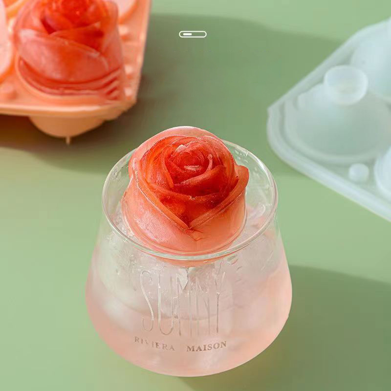 3D Rose Ice Molds 4 Holes Ice  – обзор и цена Kitchen Utensil Holder
