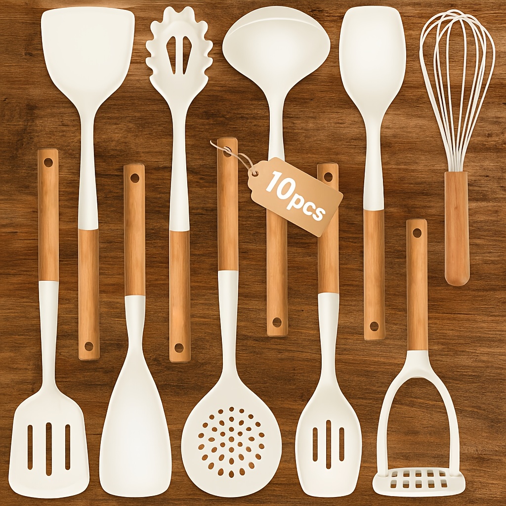10Pcs Silicone Cooking Utensil – обзор и цена Kitchen Gadgets In China