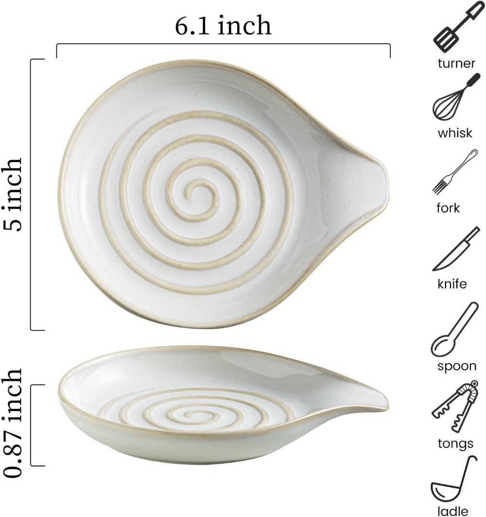Large Ceramic Spoon Rest for K – обзор и цена Kitchen Utensil Holder