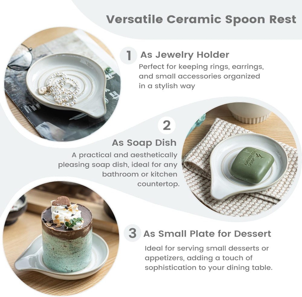 Large Ceramic Spoon Rest for K – обзор и цена Kitchen Utensil Holder