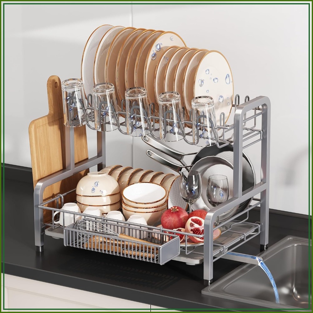 2 Tier Dish Drying Rack for Ki – обзор и цена Kitchen Utensil Holder