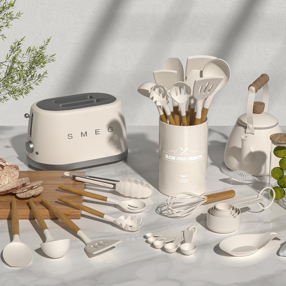33-Piece Non-Stick Silicone Ki – обзор и цена Kitchen Utensil Holder
